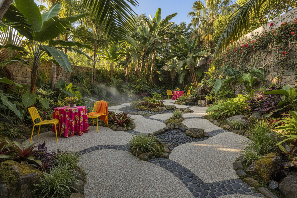 Aménagement et entretien d’un jardin tropical luxuriant