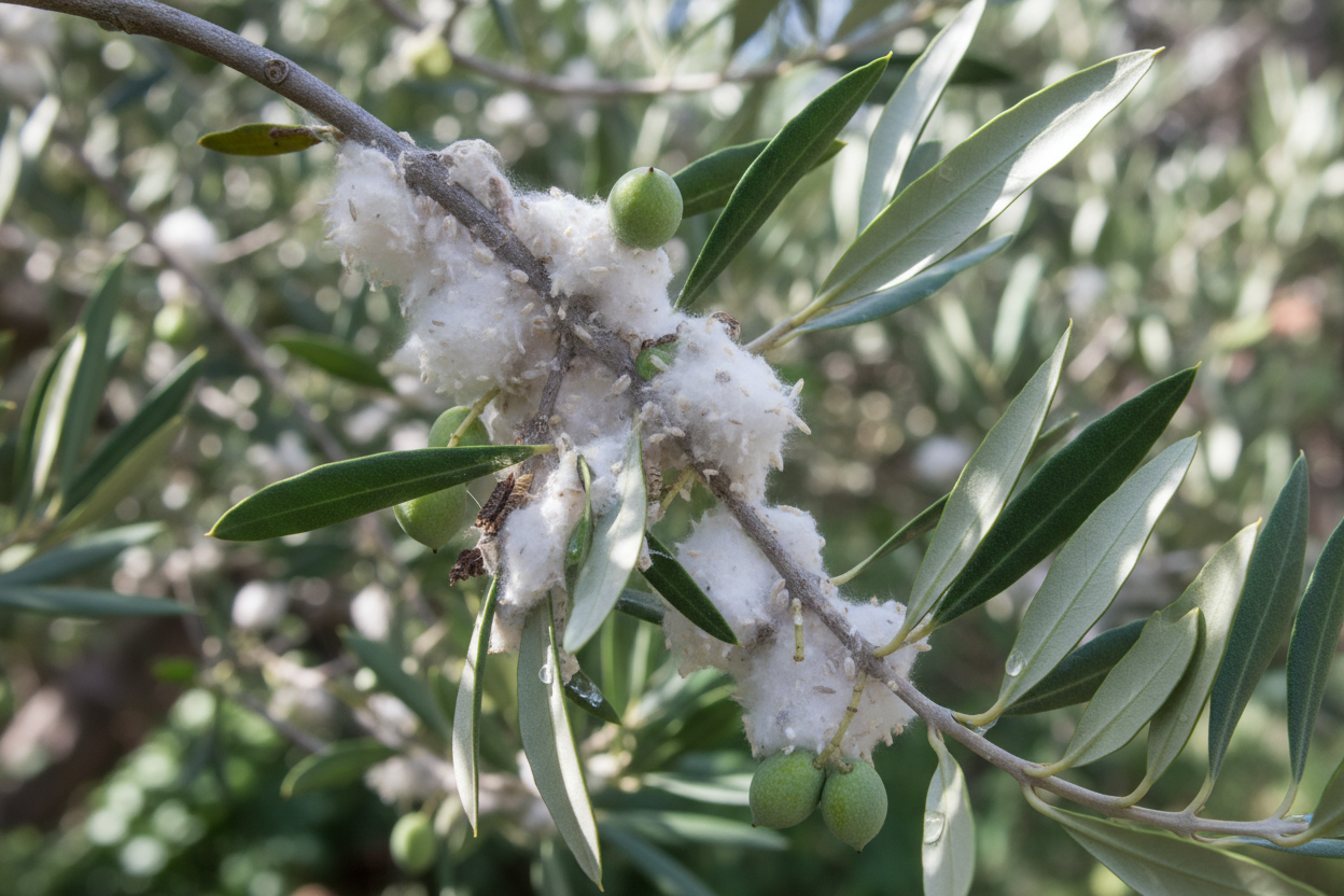 Cochenille farineuse sur olivier : identifier, traiter et prévenir efficacement