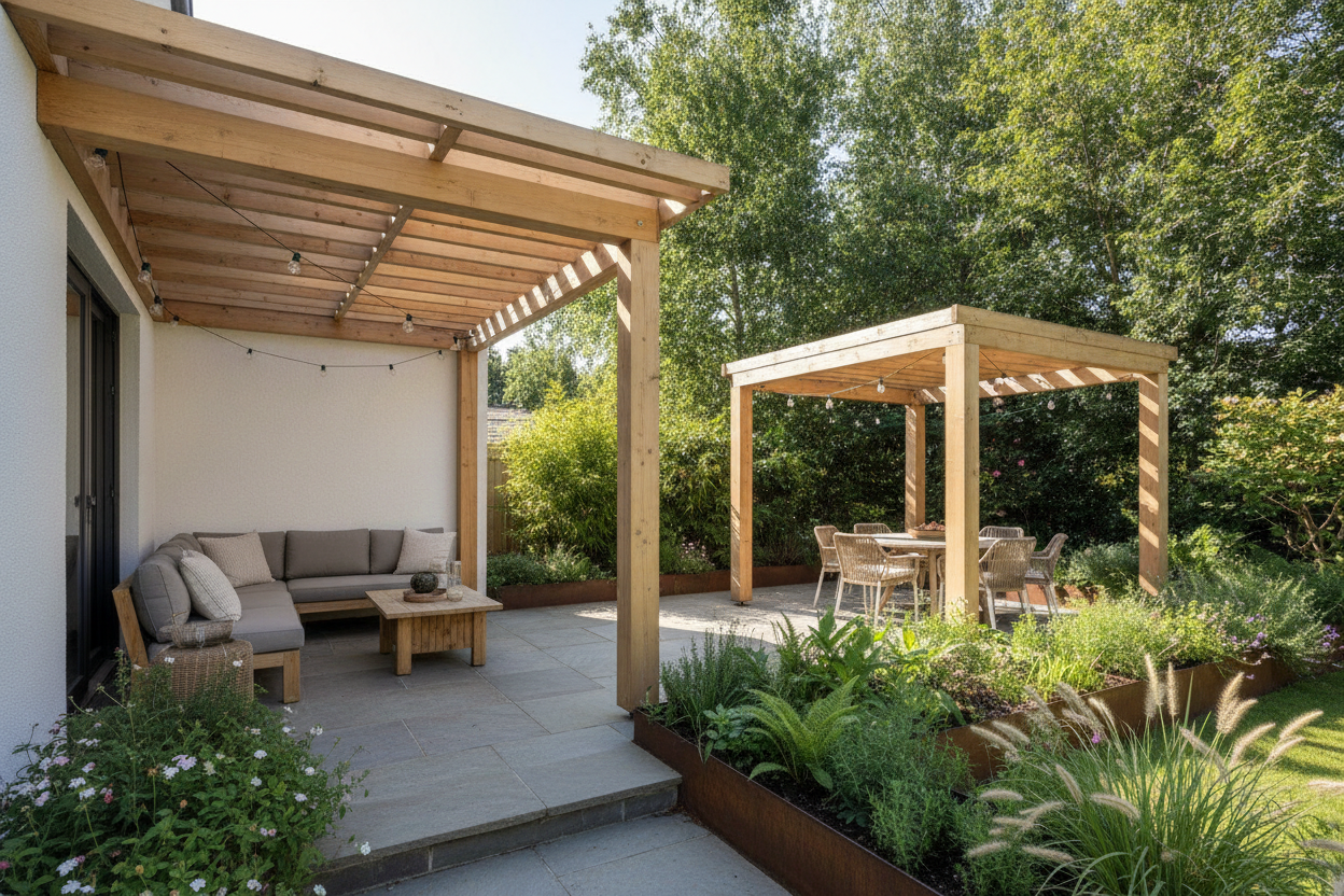 Comment réussir votre avancée de toit en bois pour terrasse