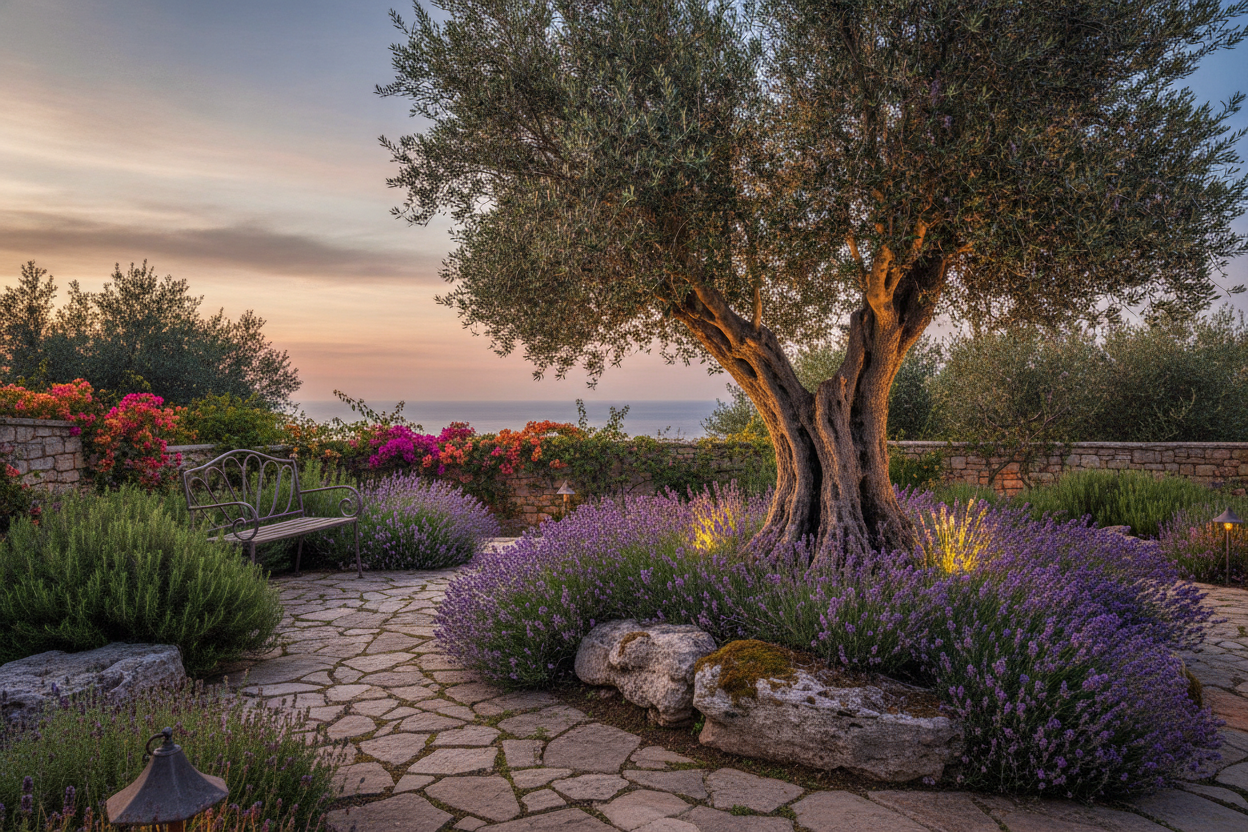 Décoration autour d’un olivier : idées et conseils pour un jardin méditerranéen réussi