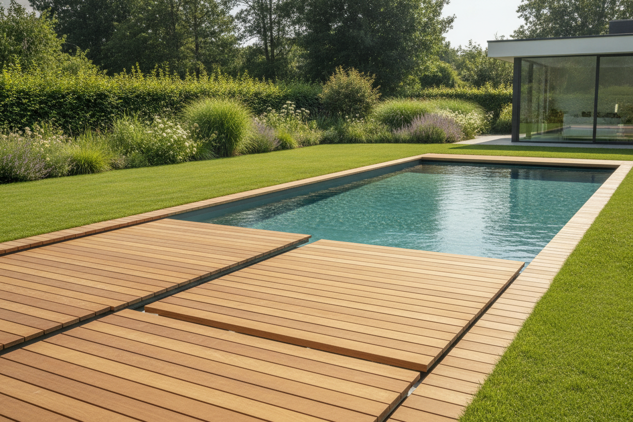 Piscine coulissante terrasse : guide complet pour bien choisir en 2026
