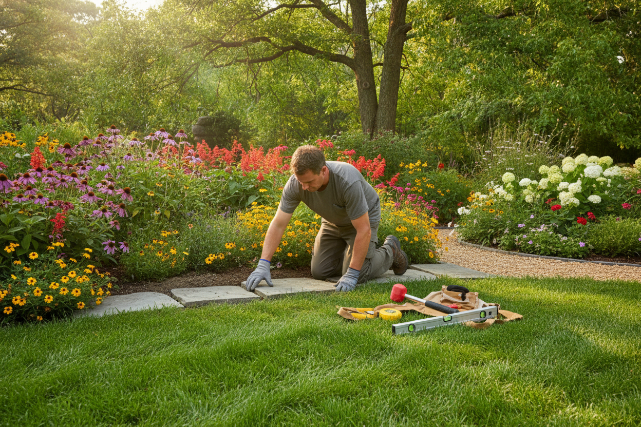 Comment poser une bordure de jardin en pierre : guide complet étape par étape