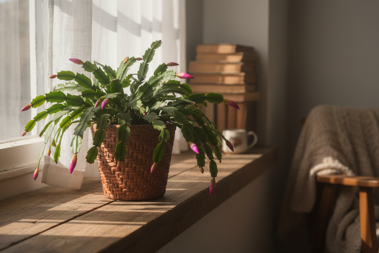 Zygocactus Schlumbergera : pourquoi votre cactus de Noël ne fleurit plus (et comment y remédier)