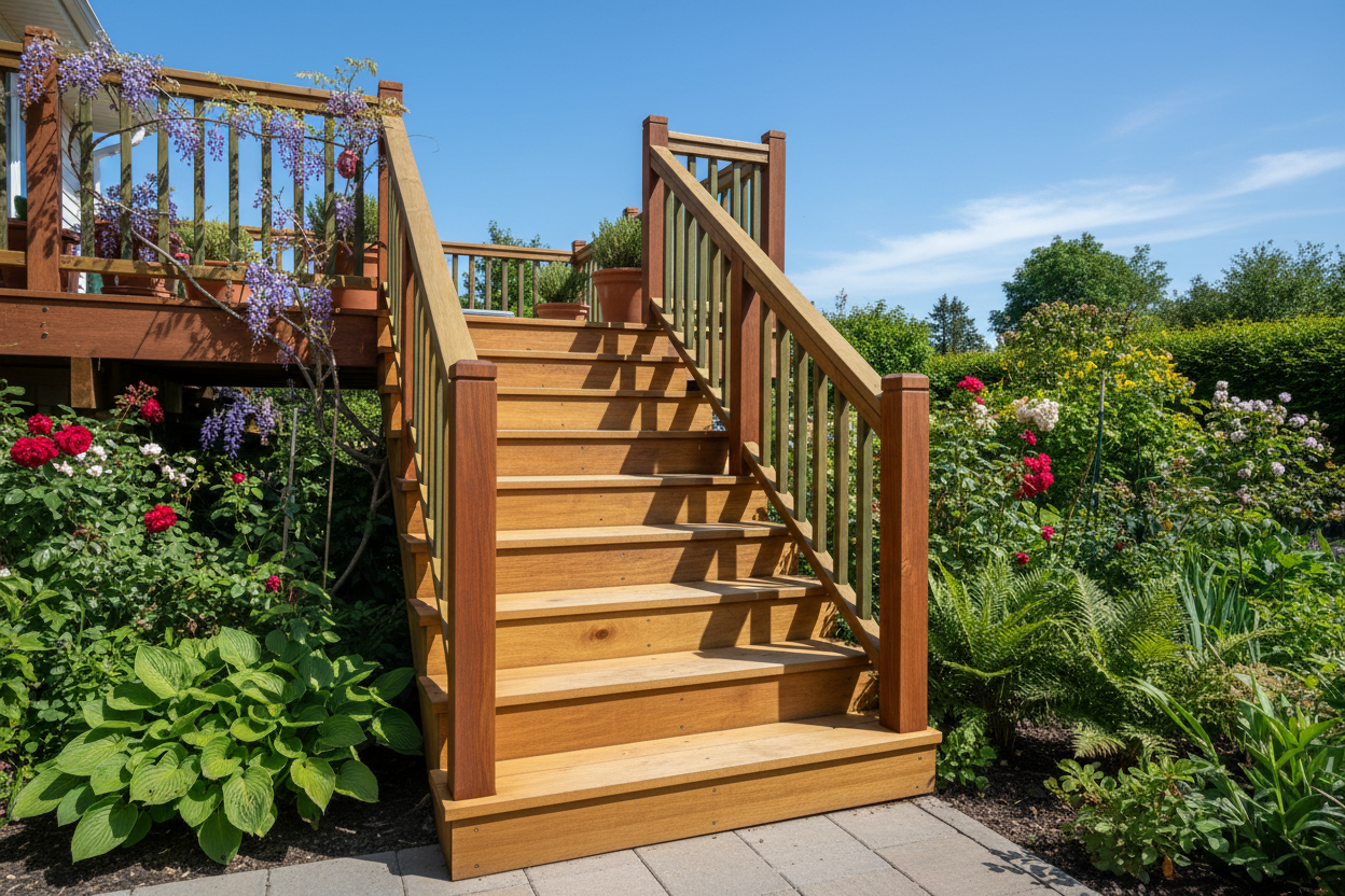 Escalier extérieur en bois : choisir la bonne essence avant d’acheter