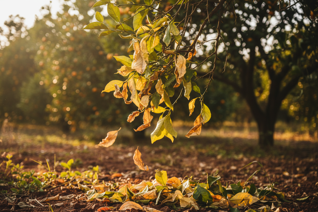 Un oranger qui perd ses feuilles : 8 causes et comment le sauver